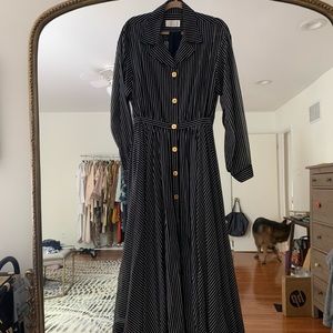 Badgley Mischka Striped Maxi Dress